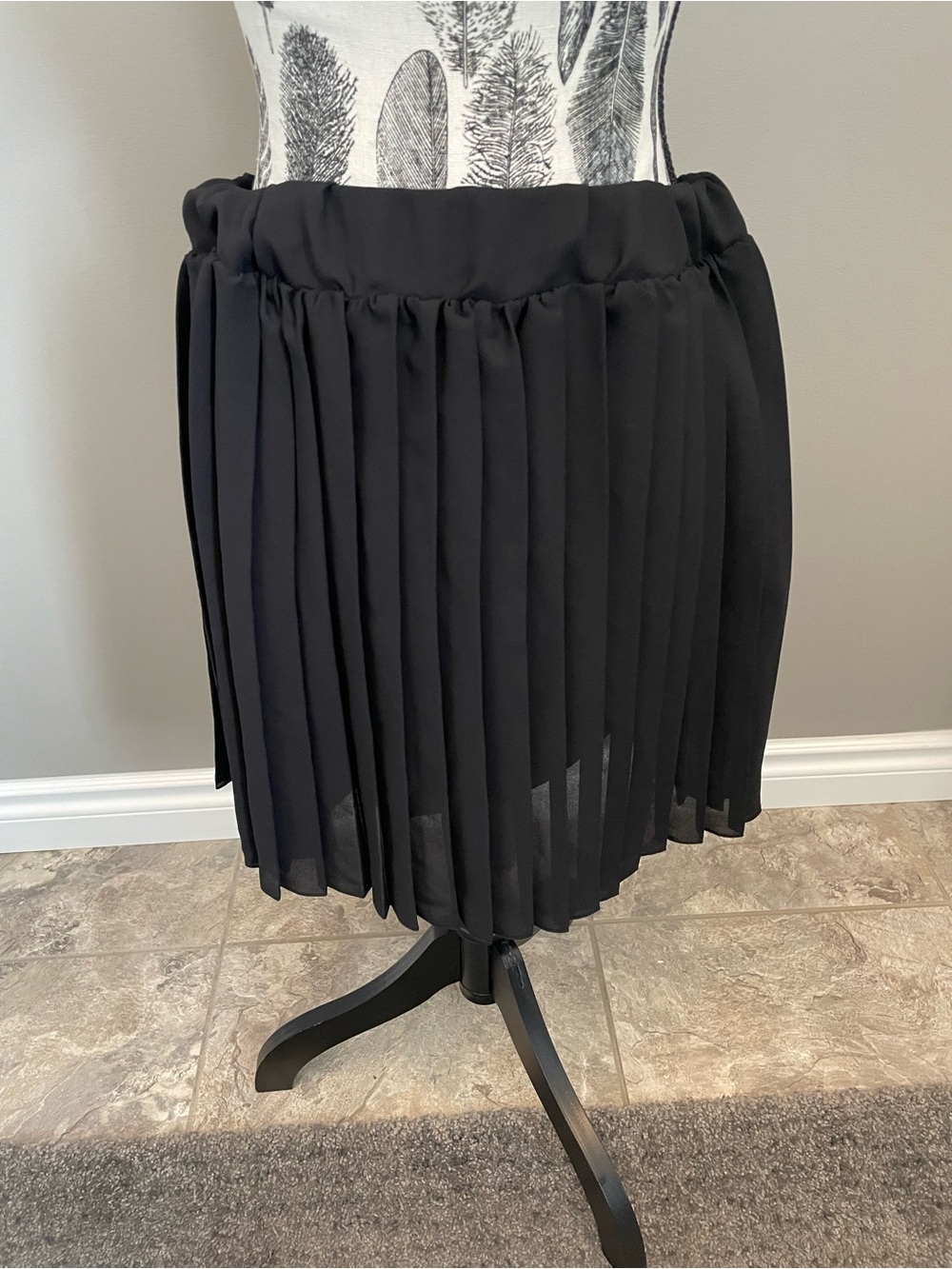 Nasty Gal Black Pleated Mini Skirt